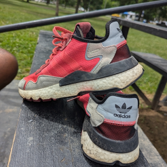 Adidas Men’s Nite Jogger “Shock Red” EE5883 Size 11.5 - Picture 3 of 10